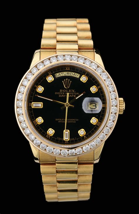 black dial rolex day date|rolex presidential 40mm diamond bezel.